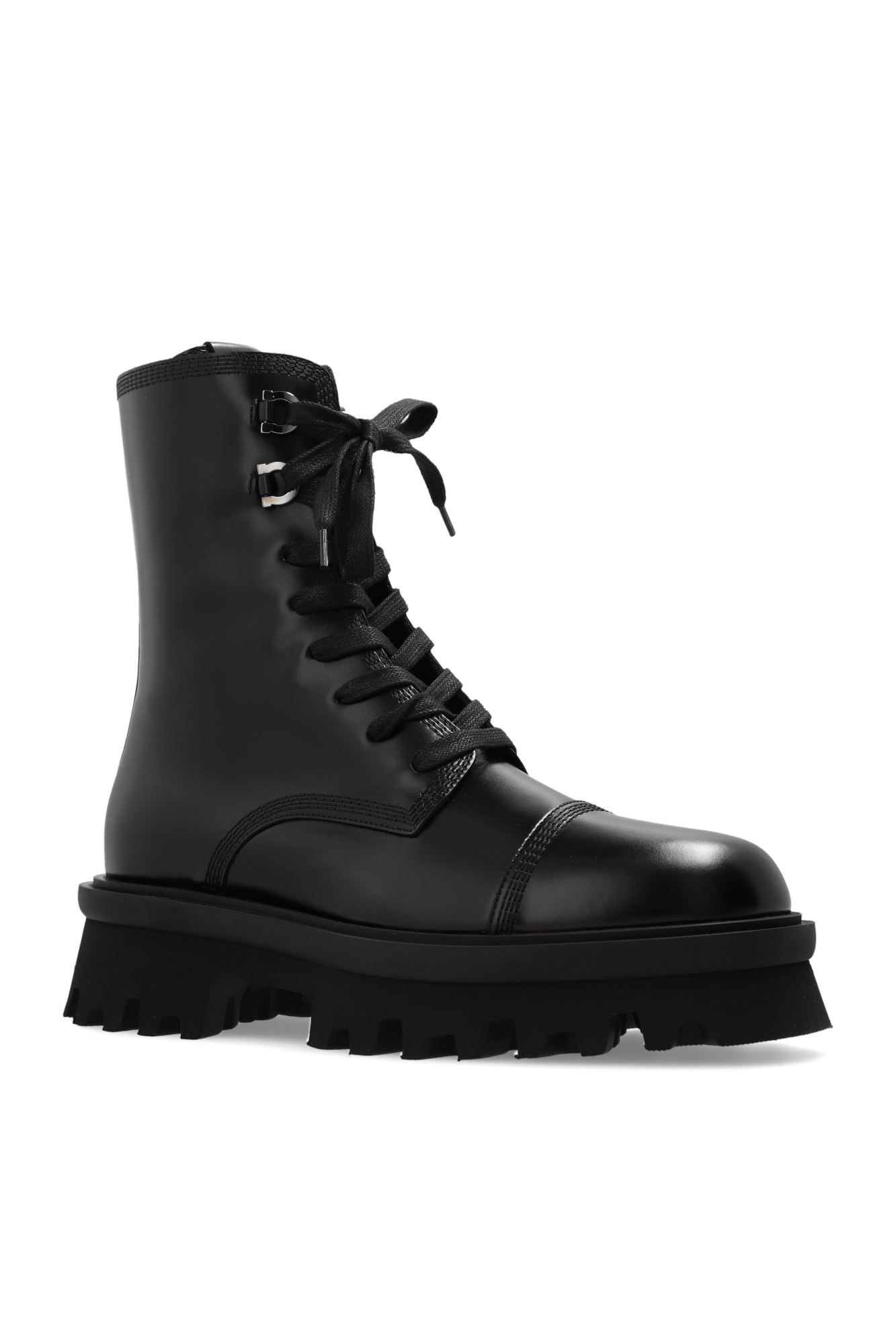 Ferragamo hotsell combat boots